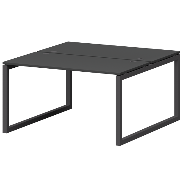 Бенч двойной на металлокаркасе Смарт СМС2-О-12К.149.Пр50 1200x1496x750 (Графит/Антрацит)