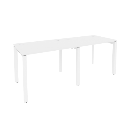 Рабочая станция на П-образном м/к Onix O.MP-RS-2.1.7 1960x720x750 (Белый Бриллиант/Белый Металл)