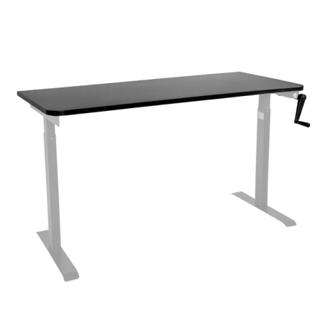 Стол c ручным приводом LA-T33-M1 (1600x700x725-1165) (Черный | Серый)