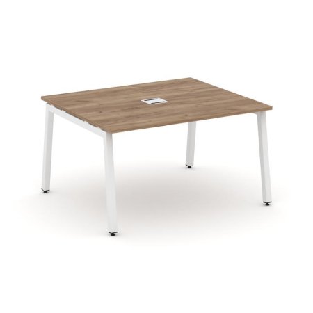 Стол переговорный SN-5A.SPRG-032 (1180х1180х750) (Дуб Табак/Металл Белый)