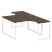 Рабочая станция криволинейная Metal System Style БО.РАС-СА-2.3 1400x2435x750 (Дуб Наварра/Серый металл)