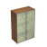 Шкаф средний со стеклом белым, рама алюминий X7 IDEV86M А 860x450x1310 (Орех каналетто)