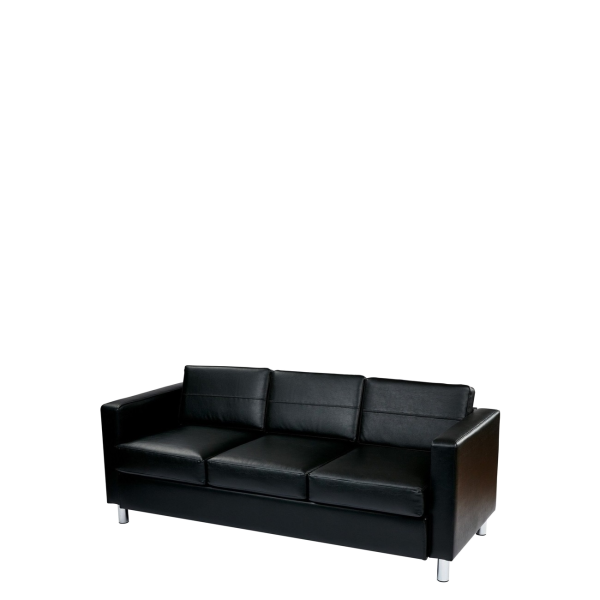 Диван офисный Симпл (М-53) 3-х местный (Черный)