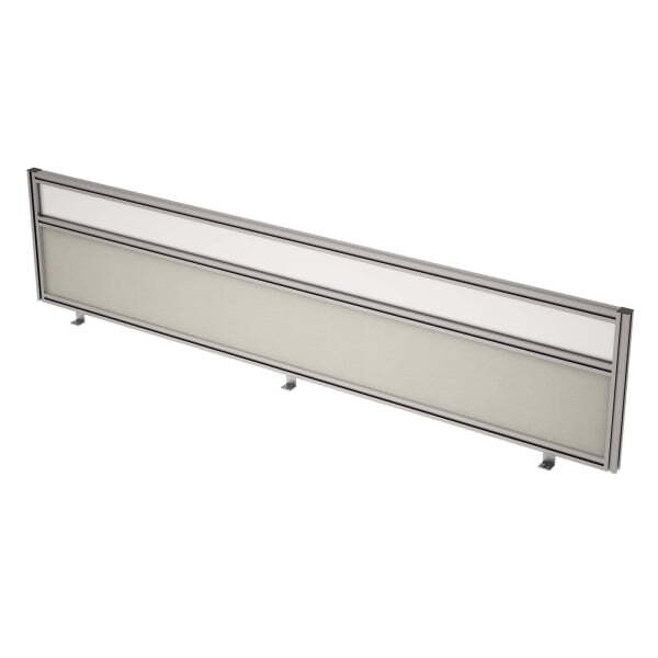 9БТС.0418.8 Барьер из ткани и стекла в алюминиевом профиле, фронтальный (1800x29x400) (Latte/стекло матовое)