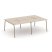 Рабочая станция 4 места ES.D.RS-4.2-LK (2360х1500х750) (Тиквуд Светлый/Металл Латте)