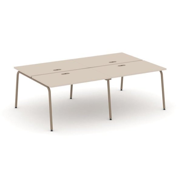 Рабочая станция 4 места ES.D.RS-4.2-LK (2360х1500х750) (Капучино/Металл Латте)