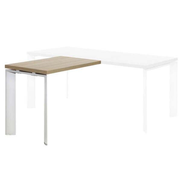 FERMO METAL Брифинг-приставка 100x60 (Дуб Светлый/Белый металл)