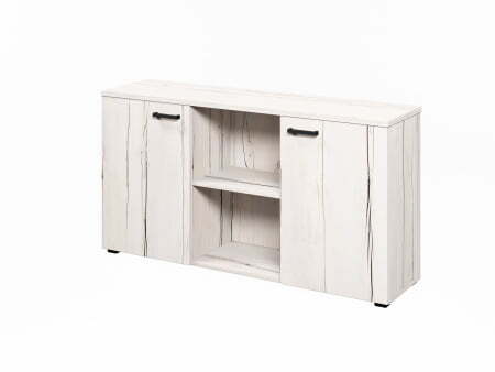 Тумба приставная к 2м столам с экраном L-681 1419х376х750 (Таксония Айвори)