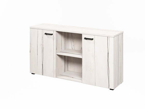 Тумба приставная к 2м столам с экраном L-681 1419х376х750 (Таксония Айвори)