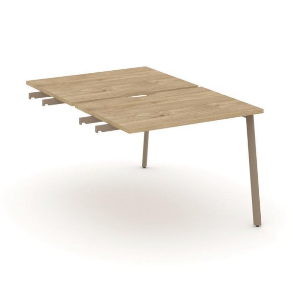 Двойной стол приставка к опорным тумбам ES.D.SPR-1-VP (980х1500х750) (Тиквуд Светлый/Металл Латте)