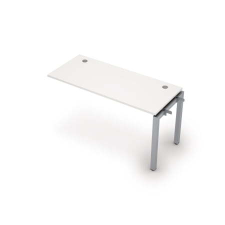 6МБС.5169 Линейная бенч-система, средний модуль (1400x600x750) (Белый/Алюминий матовый)