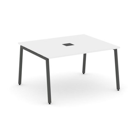 Стол переговорный SN-4A.SPRG-032 (1180х1180х750) (Белый/Металл Антрацит)