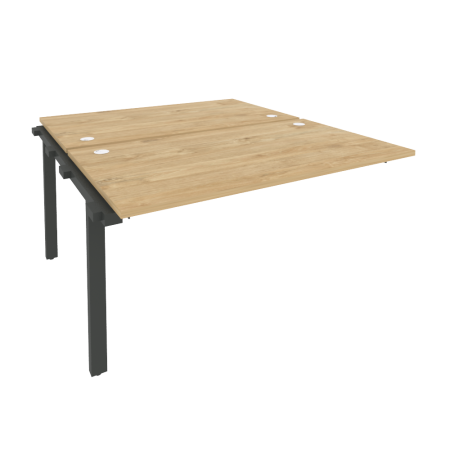Наборный элемент рабочей станции на м/к Onix O.M-2.NRS-3.8 1380x1635x750 (Тиквуд Светлый/Черный металл)