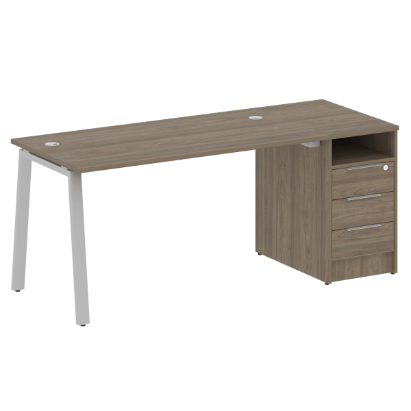 Рабочая станция Metal System Style БА.РС-СТП-1.3 1812x720x750 (Вяз/Серый металл)