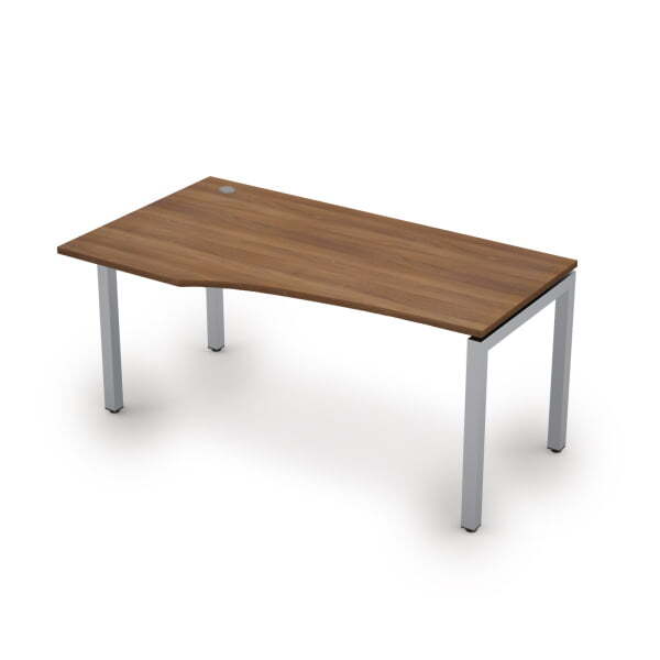 6М.520 Стол криволинейн.лев (1600x900x750) (Шамони темный/Алюминий матовый)