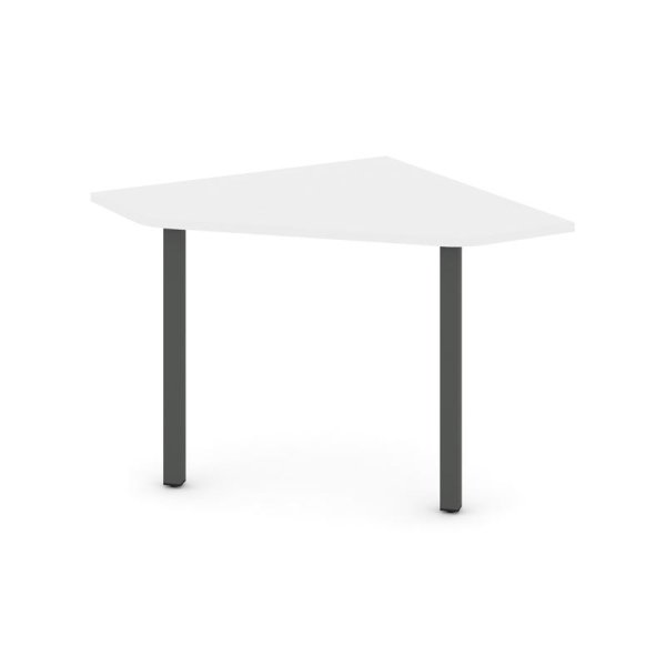 Угловой элемент переговорного стола SN-5.UPRG-001 (980х980х750) (Белый/Металл Антрацит)