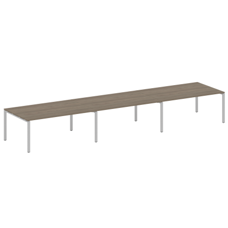 Переговорный стол 3 столешницы Metal System Style БП.ПРГ-3.5 5400x1235x750 (Вяз/Серый металл)