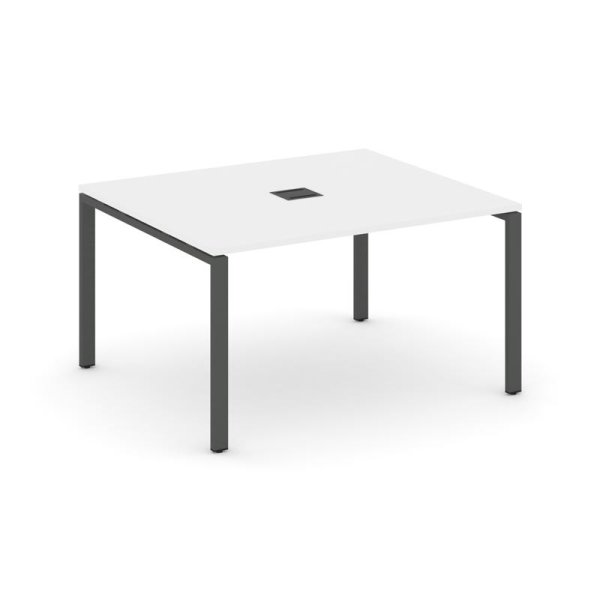 Стол переговорный SN-6P.SPRG-032 (1180х1180х750) (Белый/Металл Антрацит)