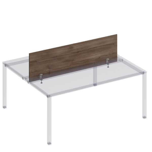 Экран настл. фронт. с кроншт. для рабочей станции 180 на мет. каркас КФ Комфорт КФ К.849 1650x450x18 (Дуб шамони темныйСерый)