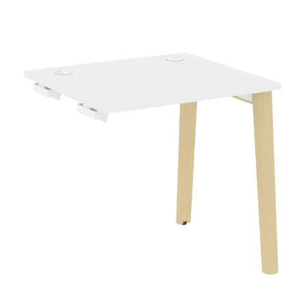 Стол-приставка к опорным элементам на деревянных опорах Onix Wood OW.SPR-0.7 780x720x750 (Белый Бриллиант/Дуб Светлый)
