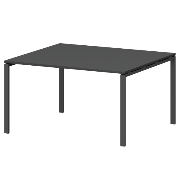 Стол переговорный на металлокаркасе Смарт СМСП-П-12.123.Пр25 1200x1236x750 (Графит/Антрацит)