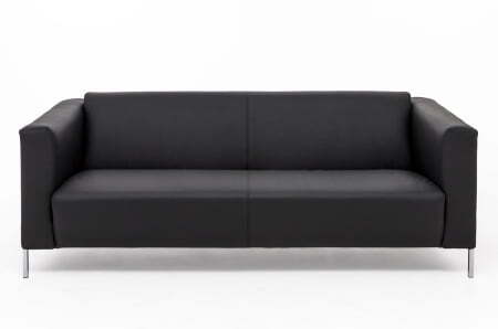 VISPO Диван 3-местный (ЧЕРНЫЙ/КОЖА)