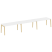 Рабочая станция на деревянных опорах Onix Wood OW.RS-3.4.8 4740x800x750 (Тиквуд Светлый/Дуб Темный)