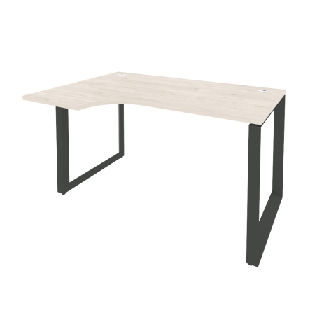 Стол эргономичный левый на О-образном м/к Onix O.MO-SA-2L 1380x980x750 (Денвер Светлый/Черный металл)