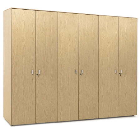 EXE Шкаф для бумаг с гардеробом 101 732 (Дуб Светлый/Хром)