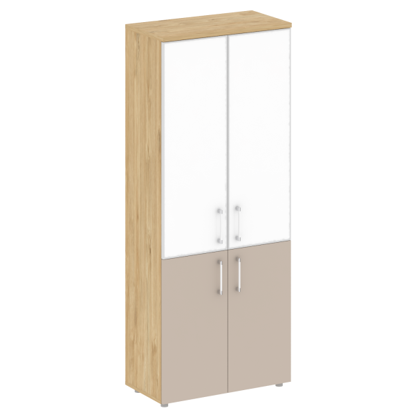 Шкаф высокий широкий Shift SK.ST-1.2R white (800x420x1977) (Тиквуд Светлый-Капучино)
