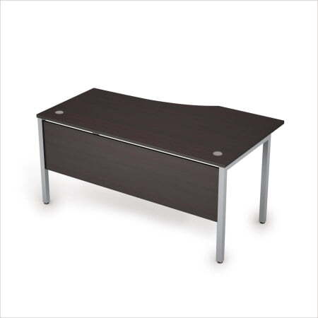 6МД.020  Стол криволинейн.лев. (1600x900x750) (Венге/Алюминий матовый)