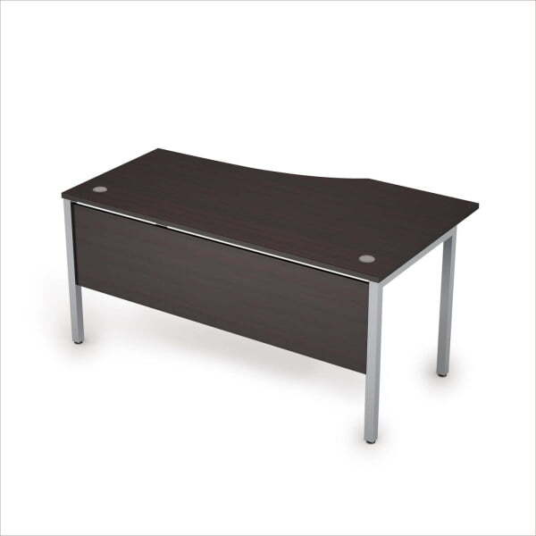 6МД.020  Стол криволинейн.лев. (1600x900x750) (Венге/Алюминий матовый)