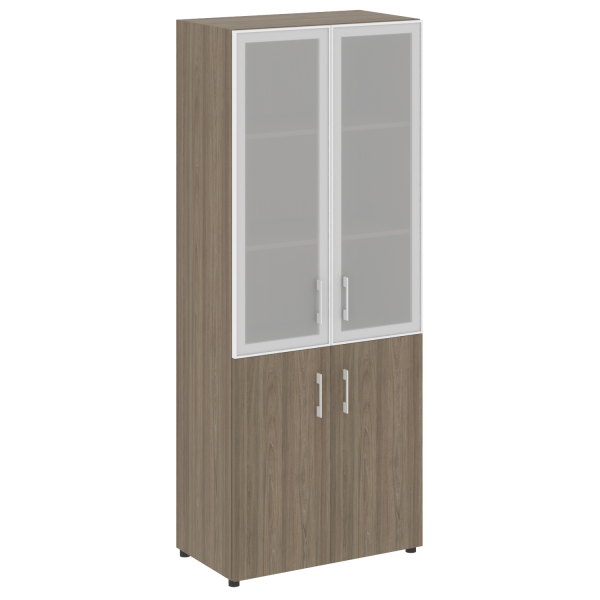 Шкаф комбинированный со стеклом в алюминиевой раме нужен топ LT.ST 1.2R 800x450x1990 (Вяз Благородный)