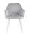 Стул Венера велюр серый ножки белые (Стул Венера серебристый)