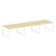 Переговорный стол 3 столешницы Metal System Style БО.ПРГ-3.3 4200x1235x750 (Дуб Наварра/Серый металл)