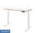SKID Стол письменный 160х75 (Белый Калифорнийский дуб/Белый металл)