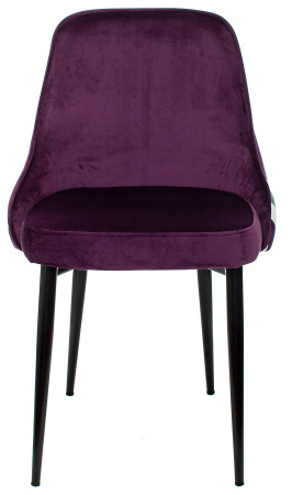 Стул для кухни KF-5 фиолетовый зигзаг металл черный на ножках (KF-5/ZIG/VIOLET) (Фиолетовый)