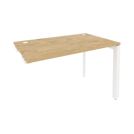 Стол-приставка на П-образном м/к к опорным элементам Onix O.MP-SPR-2.7 1180x720x750 (Тиквуд Светлый/Белый Металл)
