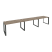 Рабочая станция на О-образном м/к Onix O.MO-RS-3.3.7 4140x720x750 (Тиквуд Темный/Белый Металл)
