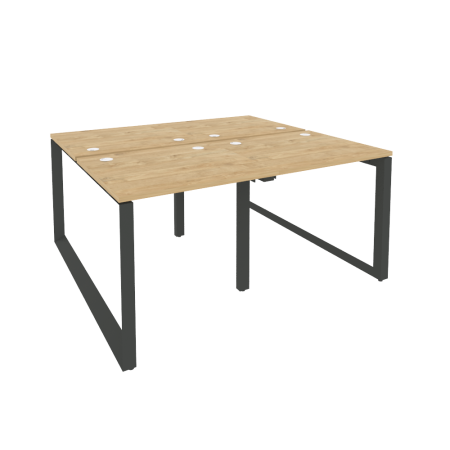 Рабочая станция на О-образном м/к Onix O.MO-D.RS-4.0.7 1560x1475x750 (Тиквуд Светлый/Черный металл)