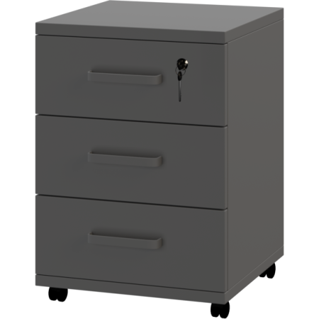 Тумба подкатная Смарт СМТ-3П 434x450x650 (Графит)