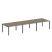 Переговорный стол 3 столешницы Metal System Style БП.ПРГ-3.3 4200x1235x750 (Дуб Наварра/Серый металл)