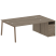 Рабочая станция с тумбой на А-образном м/к Metal System Style БА.РС-СТП-2.5 2212x1475x750 (Дуб наварра/Серый металл)
