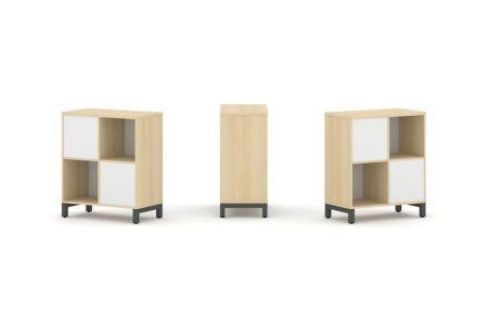 Набор стеллажа 2-х сторонний, 2 яруса SN.NSD-221 (754х400х881) (Акация Лорка/Белый/Металл Антрацит)