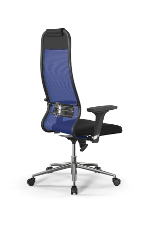 Кресло для руководителя Метта Sit 10 B1-111D - X2+UMF(X1) /Ub00/Wh00/D02P(M09.B23.G18.W01) (Синий | Черный)