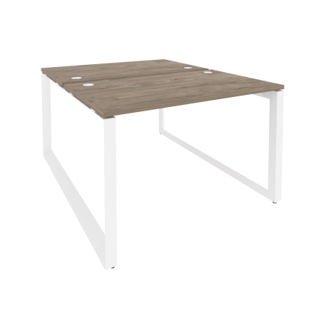 Рабочая станция на О-образном м/к Onix O.MO-D.RS-2.2.7 1180x1475x750 (Тиквуд Темный/Белый Металл)