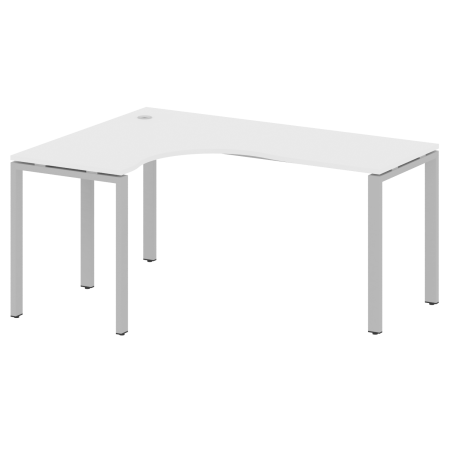 Стол криволинейный левый Metal System Style БП.СА-4 Л 1600x1200x750 (Белый/Серый металл)