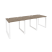 Рабочая станция на О-образном м/к Onix O.MO-RS-3.0.7 2340x720x750 (Тиквуд Темный/Белый Металл)