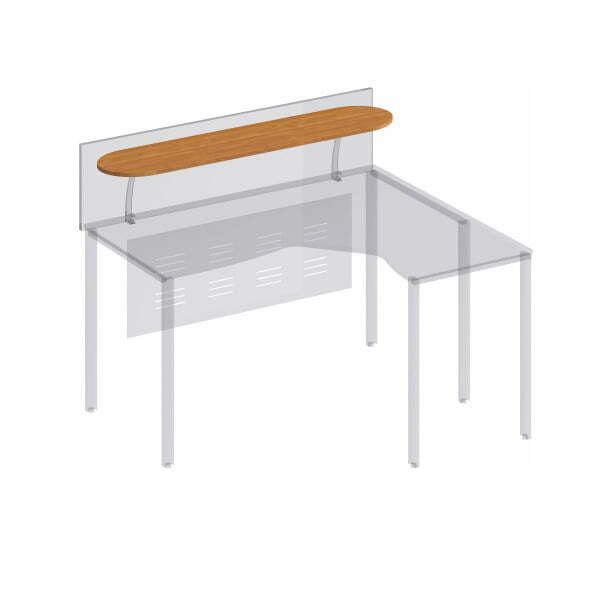 Полка овальная под кронштейны Формула МП ФР 402 1400x300x16 (Вяз светлый)