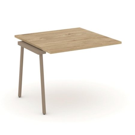 Проходной наборный элемент переговорного стола ES.NPRG-1.1-P (980х980х750) (Тиквуд Светлый/Металл Латте)